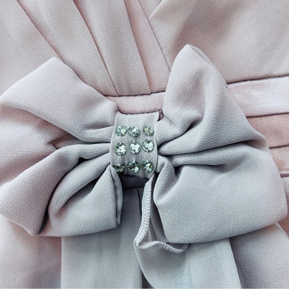 NWT Alisa Pan  Women’s Size 10 Cap Sleeves Short Coctail Dress Chiffon Side Zip - Picture 7 of 14